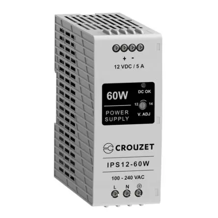 Produktfoto 1 von Crouzet 89452 DIN-Schienen Netzteil Linear 264V ac / 5 A 12V dc 60 W