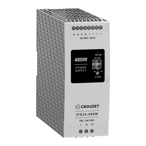 Produktfoto 1 von Crouzet 89452 DIN-Schienen Netzteil Linear 24V dc / 20A 480W 90 → 264V ac