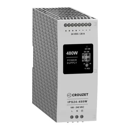 Produktfoto 1 von Crouzet 89452 DIN-Schienen Netzteil Linear 264V ac / 20 A 24V dc 480 W