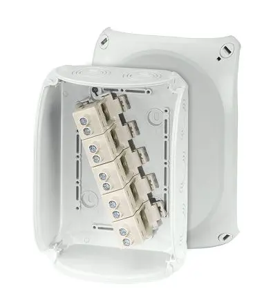 Produktfoto 1 von HENSEL KF 1616 G Polycarbonat Anschlussbox Grau IP66 5 Breite 210mm Höhe 155 mm Länge 92 mm