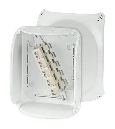 Produktfoto 1 von HENSEL KF Polycarbonat Anschlussbox Grau IP66 5 Breite 255mm Höhe 205 mm Länge 112 mm