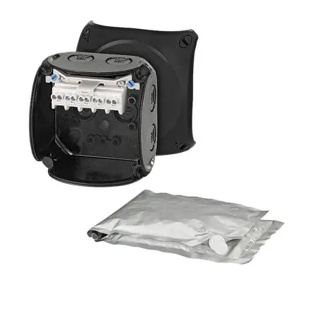 Produktfoto 1 von HENSEL WP Polycarbonat Anschlussbox Schwarz IP68 5 Breite 93mm Höhe 93 mm Länge 62 mm