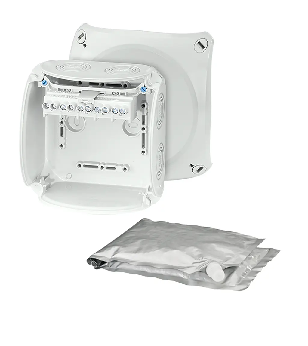 Produktfoto 1 von HENSEL WP 0606 G Polycarbonat Anschlussbox Grau IP68 5 Breite 130 mm Höhe 130 mm Länge 77 mm