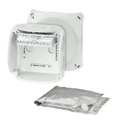 Produktfoto 1 von HENSEL WP 0606 G Polycarbonat Anschlussbox Grau IP68 5 Breite 130mm Höhe 130 mm Länge 77 mm