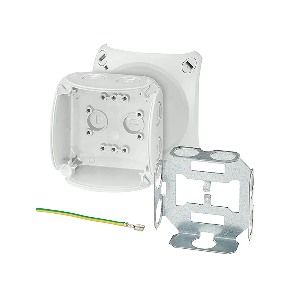 Produktfoto 1 von HENSEL KF 0200 U Polycarbonat Anschlussbox Grau IP66 0 Breite 93 mm Höhe 93 mm Länge 62 mm