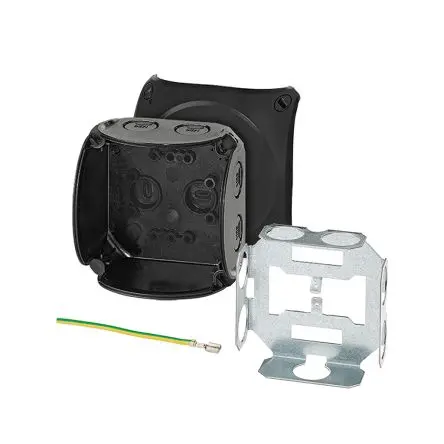 Produktfoto 1 von HENSEL KF Polycarbonat Anschlussbox Schwarz IP66 0 Breite 93mm Höhe 93 mm Länge 62 mm