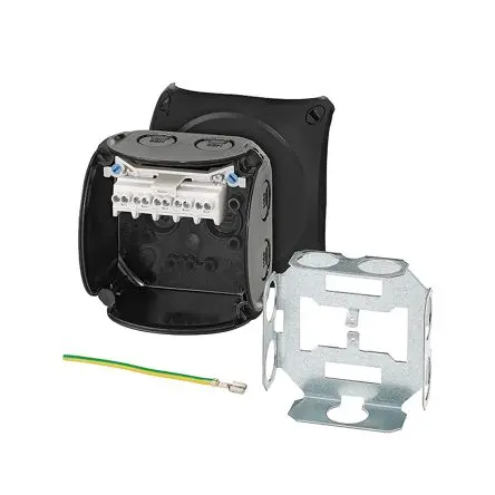 Produktfoto 1 von HENSEL KF Polycarbonat Anschlussbox Schwarz IP66 3 Breite 93mm Höhe 93 mm Länge 62 mm