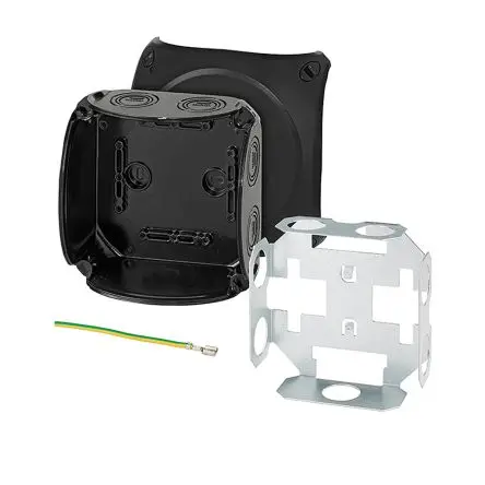 Produktfoto 1 von HENSEL KF 0600 V Polycarbonat Anschlussbox Schwarz IP66 0 Breite 130mm Höhe 130 mm Länge 77 mm