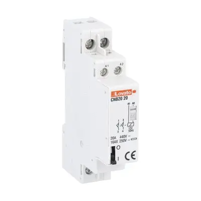 Produktfoto 1 von Lovato Bistabiles Relais 12V Spule DPST für DIN-Schienen 20A Bistabiles Relais