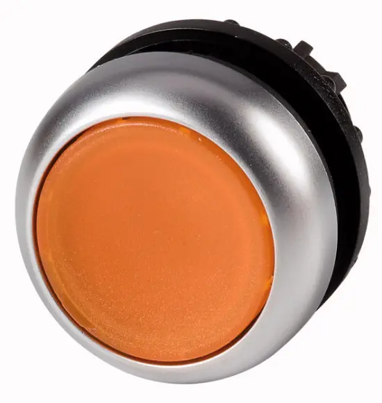 Produktfoto 1 von Eaton Eaton Moeller Druckschalter, Orange Tastend Flach Rund Kunststoff, IP66