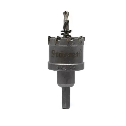 Produktfoto 1 von Starrett, Ø 40 mm Wolframcarbid Lochsäge Zentrierbohrer inkl. 8-Stk. / Bohrtiefe 25 mm
