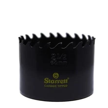 Produktfoto 1 von Starrett, Ø 64 mm Wolframcarbid Lochsäge Gusseisen, Edelstahl, Kupfer, Nichteisenmetall, Stahl, Aluminium / Bohrtiefe 41