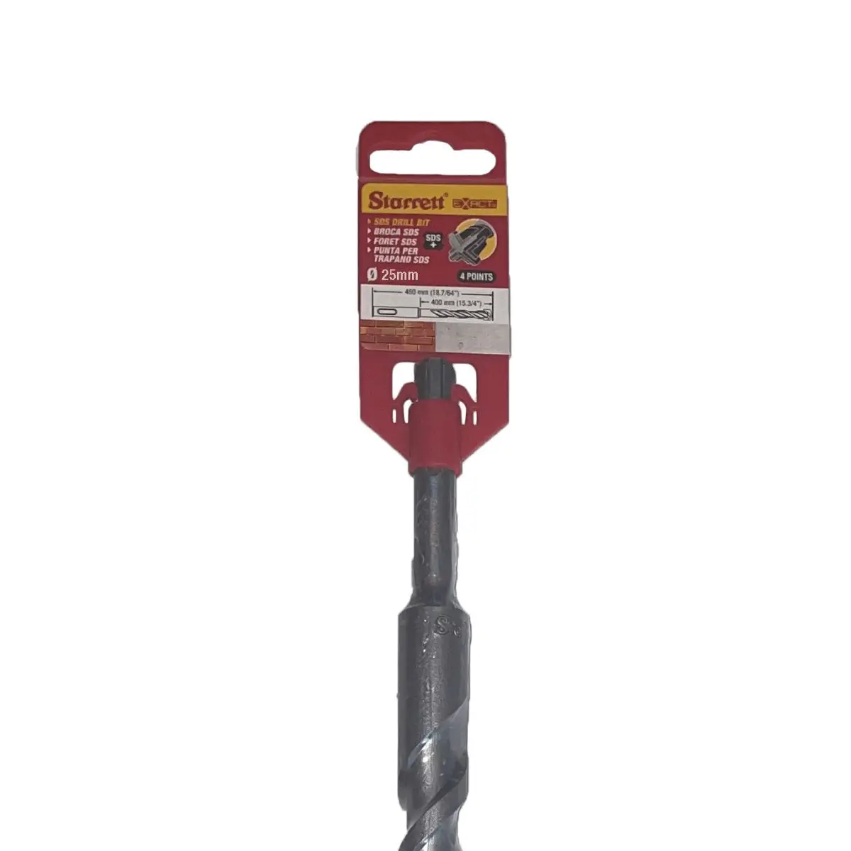 Produktfoto 1 von Starrett SDS Drill Set Carbidstahl SDS Plus-Bohrer 25mm x 460 mm, Anschliffwinkel 130°