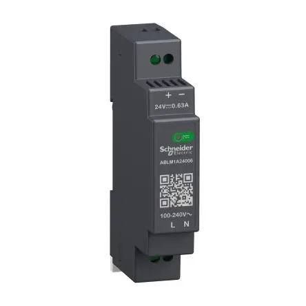 Produktfoto 1 von Schneider Electric Modicon ABL DIN-Schienen Netzteil Geregeltes Schaltnetzteil 240V ac AC / 625 mA 24V dc DC 15 W