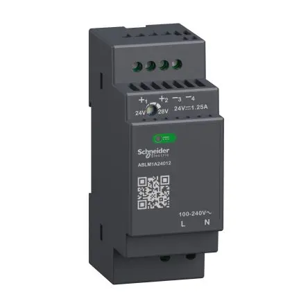 Produktfoto 1 von Schneider Electric Modicon ABL DIN-Schienen Netzteil Geschalteter Modus 240V ac AC / 1.25 A 24V dc DC 30 W