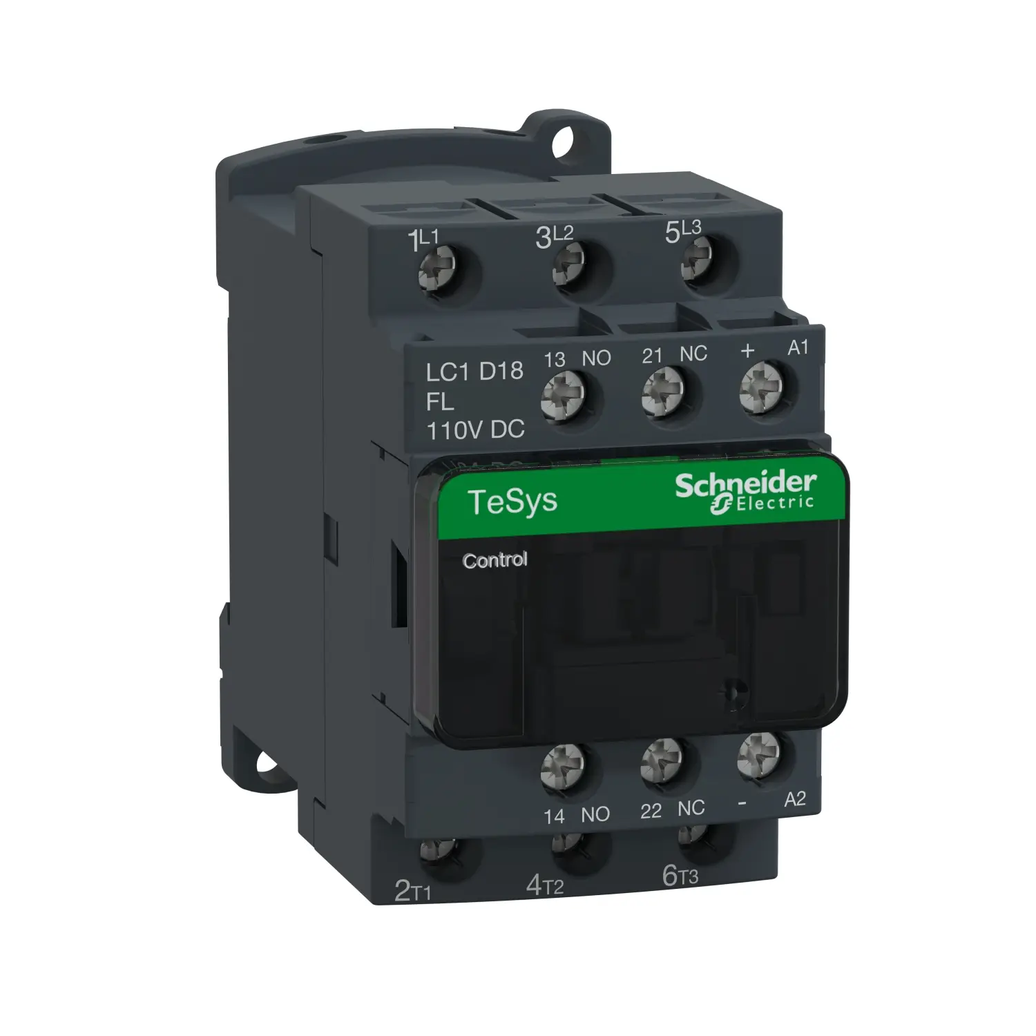 Produktfoto 1 von Schneider Electric LC1D Schütz 110 V dc-Spule, 3-polig, 440V / 18 A 110 V dc 3 Schließer