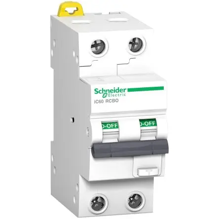 Produktfoto 1 von Schneider Electric Acti9 iC60 FI/LS-Schalter (RCBO) 16A, 2-polig Typ A-SI, Empfindlichkeit 30 mA
