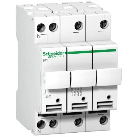 Produktfoto 1 von Schneider Electric A9N1 Sicherungsschalter-Trennschalter / 3-polig Umschlossen, 10.3 x 38 mm Sicherungsgröße, 3 phasig
