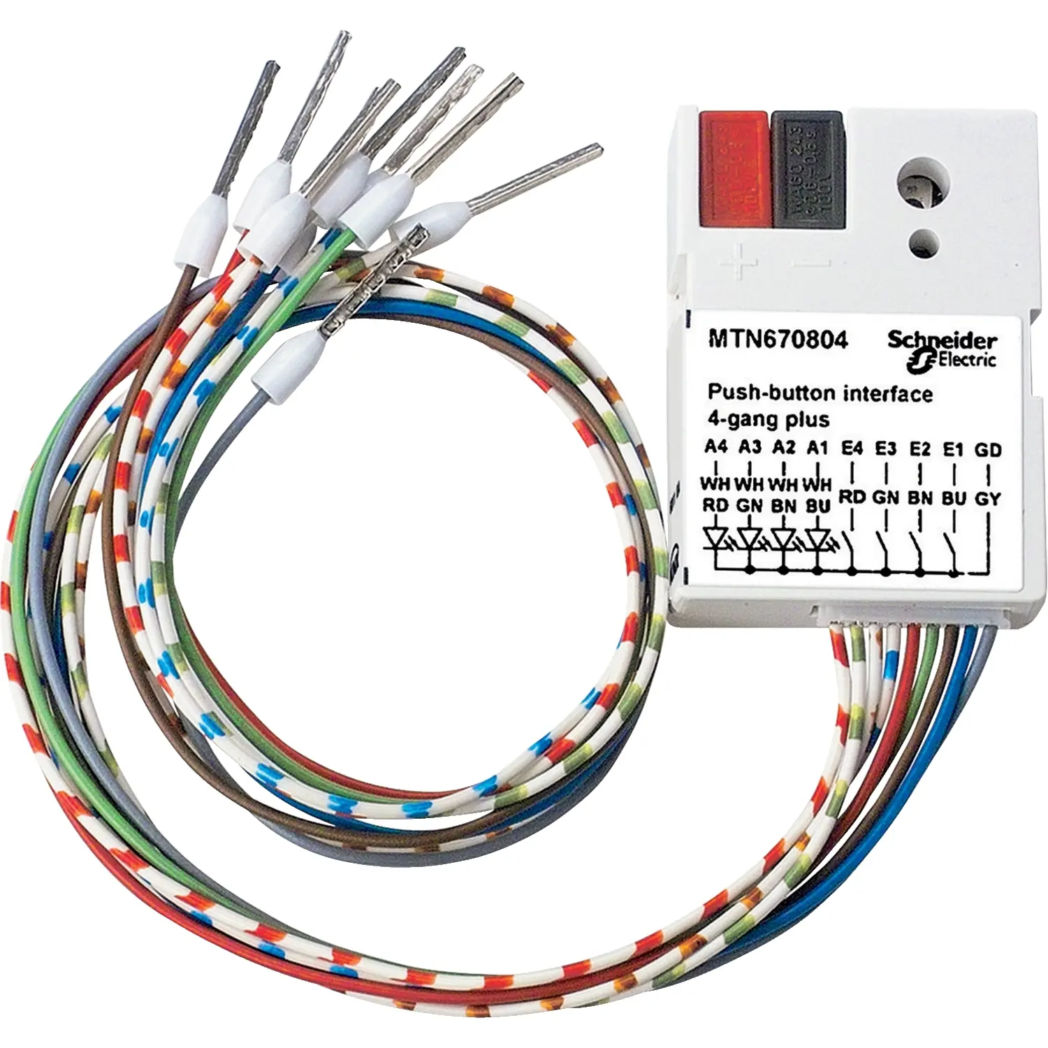 Produktfoto 1 von Schneider Electric KNX Druckschalter Weiß Panel, IP20