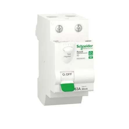 Produktfoto 1 von Schneider Electric Resi9 XE FI-Schutzschalter, 2-polig, 63A, 30 mA Typ A Resi9 EN/IEC 61008, CE