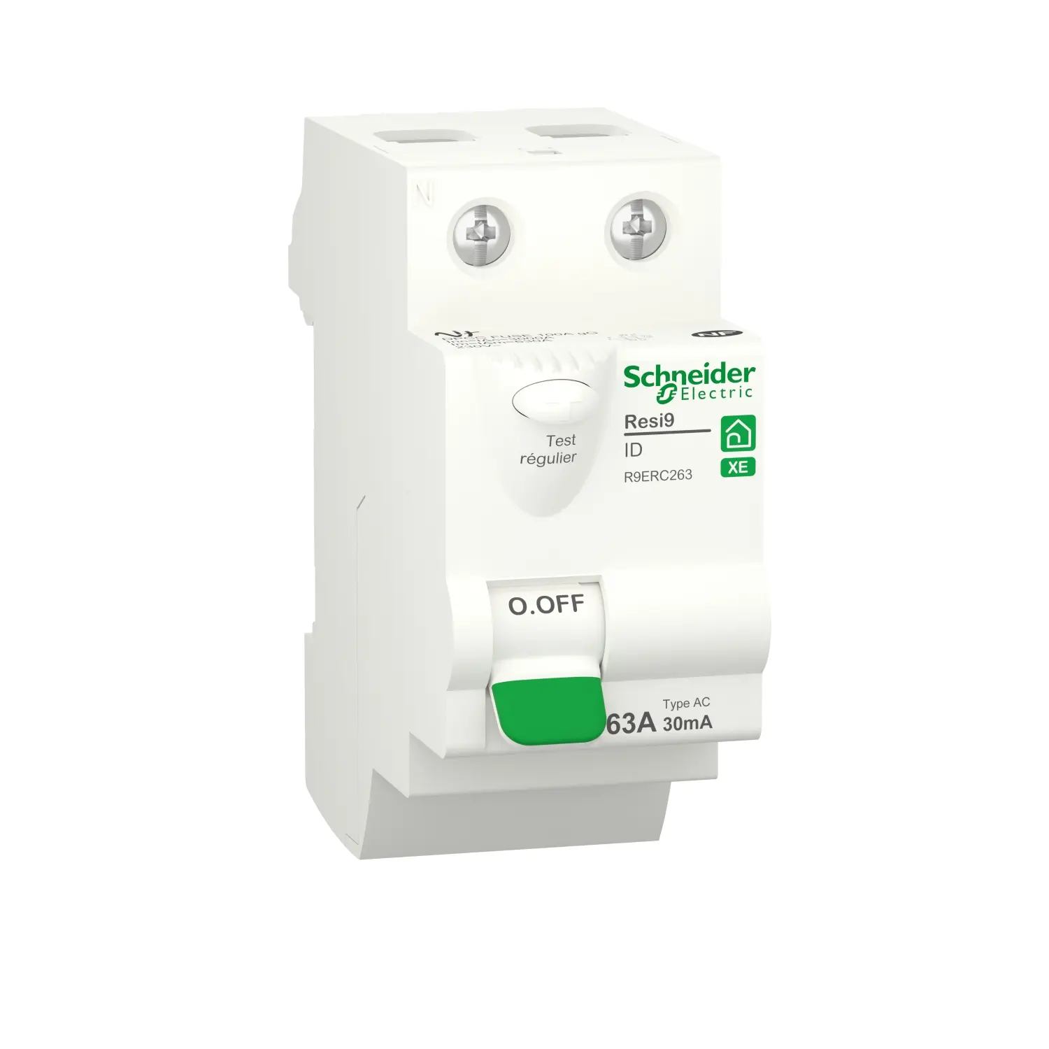 Produktfoto 1 von Schneider Electric R9E RCCB, 2-polig, 63A, 30mA Typ AC Resi9 CE 230V