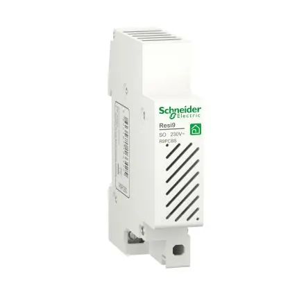 Produktfoto 1 von Schneider Electric Resi9 Elektronische Klingel IP20, IP40 230V ac 80 dB 1-Ton AC