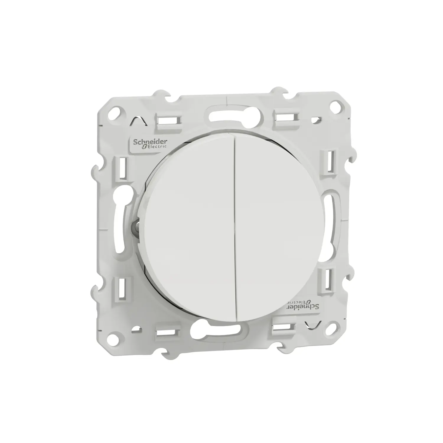 Produktfoto 1 von Schneider Electric Odace Druckschalter Weiß Federrückstellung Panel Ø 22 mm / 10 A 250 V ac, IP21D