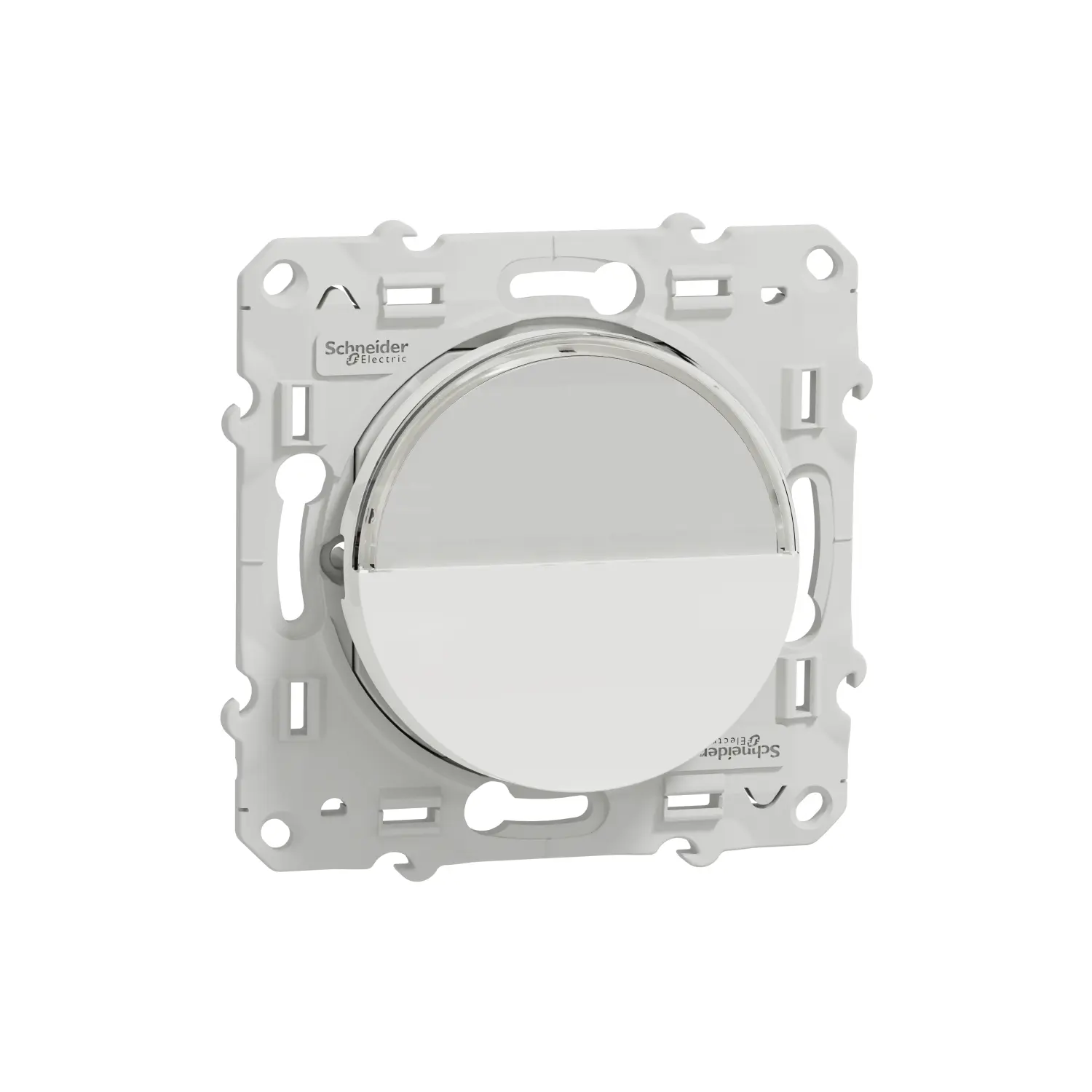 Produktfoto 1 von Schneider Electric Odace Druckschalter Weiß Federrückstellung Panel Ø 22 mm / 10 A 250 V ac, IP21D