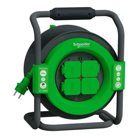Produktfoto 1 von Schneider Electric H07RN-F Kabeltrommel, 40 m, 4-fach, CEE 7/5 IP44 230V
