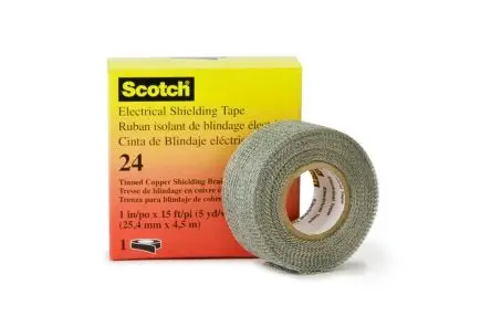 Produktfoto 1 von 3M Electrical Shielding Tape Kupfer, verzinnt Isolierband Silber, Stärke 0.4 mm x 25.4mm x 4.6 m, 105 °C bis 130 °C