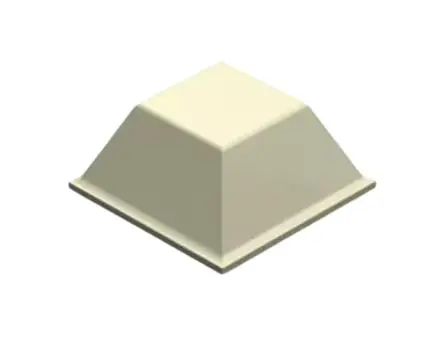 Produktfoto 1 von 3M SJ5018 Selbstklebende Füße, Konisch viereckig, 5.9 mm, ø 19.9 mm, Polyurethan, L. 12.7 mm, B. 12.7mm, 107 °C max.