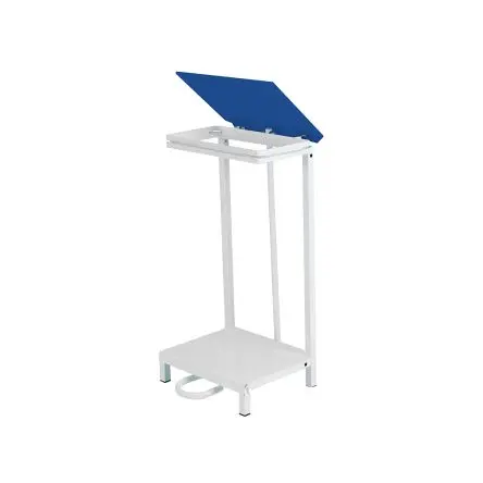 Produktfoto 1 von Robert Scott 92L Pedal Sack Holder Bin Stahl Müllbeutelhalter 92L Blau mit Pedal T 430 mm H. 380 mm B. 435mm Schließer