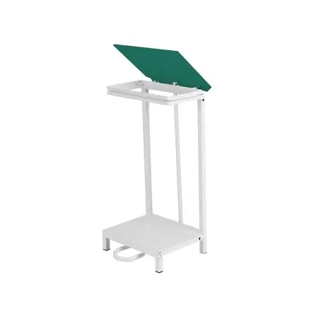 Produktfoto 1 von Robert Scott 92L Pedal Sack Holder Bin Stahl Müllbeutelhalter 92L Grün mit Pedal T 430 mm H. 380 mm B. 435mm Schließer