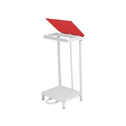 Produktfoto 1 von Robert Scott 92L Pedal Sack Holder Bin Stahl Müllbeutelhalter 92L Rot mit Pedal T 430 mm H. 380 mm B. 435mm Schließer