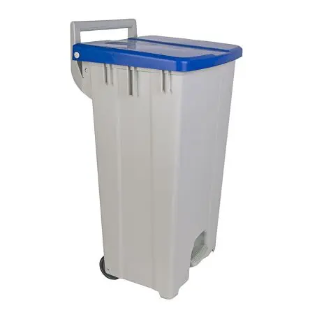 Produktfoto 1 von Robert Scott 90L Polaris Pedal Bin Polypropylen Mülleimer 90L Blau mit Pedal T 330 mm H. 870 mm B. 510mm Schließer (NO)