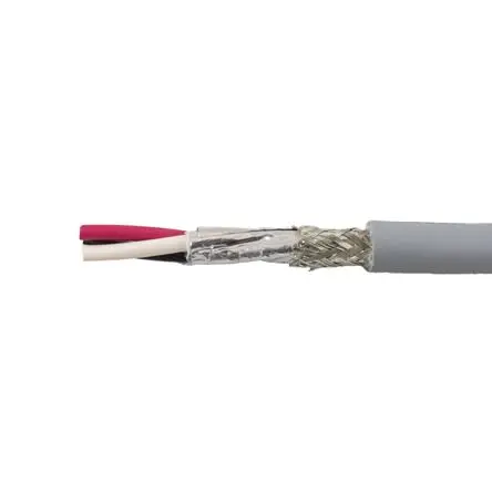 Produktfoto 1 von Alpha Wire ECO Multicore-Kabel, 8-adrig 0.32mm² 24 Grau Geschirmt, 100 ft, Modifizierter Polyphenylen-Ether