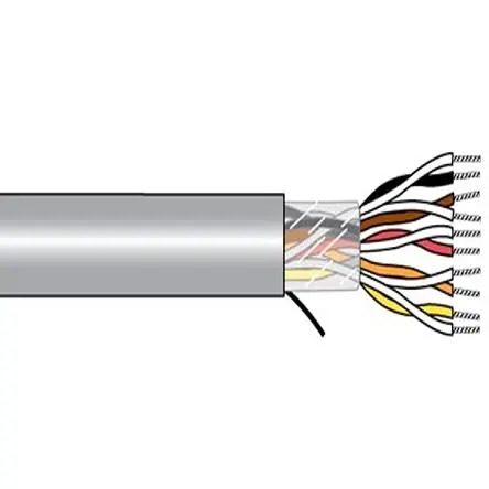 Produktfoto 1 von Alpha Wire Alpha Essentials Communication & Control Steuerkabel, 2-adrig 0.34mm² 22 AWG Grau Geschirmt, 1000 ft,