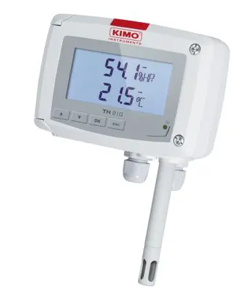 Produktfoto 1 von KIMO TH210 Hygrometer 80 °C, Typ Thermo-Hygrometer ±1.5 %RH, absolut 100 °C / 100 %RH, ±0.25°C