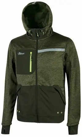 Produktfoto 1 von UPower Galaxy Unisex Sweatshirt, 100 % Polyester Grün Reißverschluss, Größe 2XL