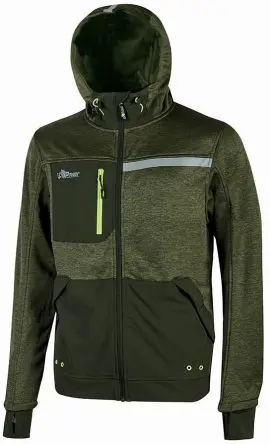 Produktfoto 1 von UPower Galaxy Unisex Sweatshirt, 100 % Polyester Grün Reißverschluss, Größe 3XL