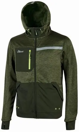 Produktfoto 1 von UPower Galaxy Unisex Sweatshirt, 100 % Polyester Grün Reißverschluss, Größe 4XL