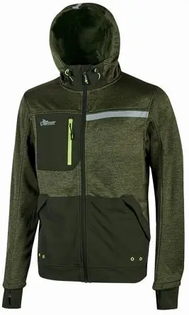 Produktfoto 1 von UPower Galaxy Unisex Sweatshirt, 100 % Polyester Grün Reißverschluss, Größe 5XL