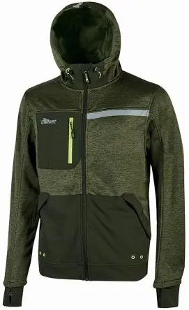 Produktfoto 1 von UPower Galaxy Unisex Sweatshirt, 100 % Polyester Grün Reißverschluss, Größe L
