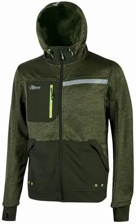 Produktfoto 1 von UPower Galaxy Unisex Sweatshirt, 100 % Polyester Grün Reißverschluss, Größe M