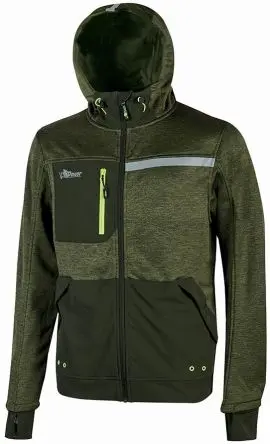 Produktfoto 1 von UPower Galaxy Unisex Sweatshirt, 100 % Polyester Grün Reißverschluss, Größe S