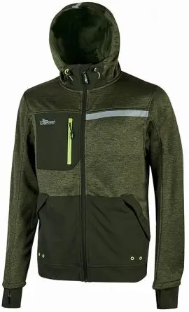 Produktfoto 1 von UPower Galaxy Unisex Sweatshirt, 100 % Polyester Grün Reißverschluss, Größe XL