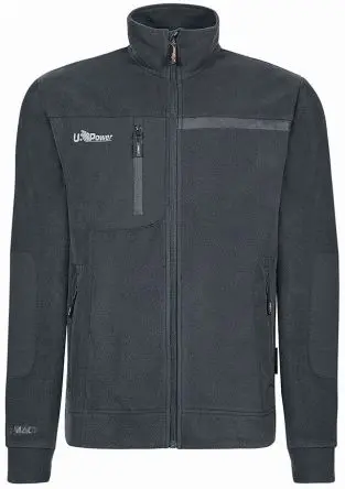 Produktfoto 1 von UPower VENUS Herren Fleece-Jacke, 100 % Polyester Grau Reißverschluss, Größe 4XL