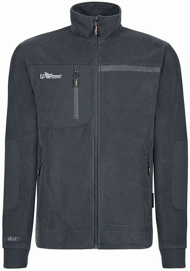 Produktfoto 1 von UPower VENUS Herren Fleece-Jacke, 100 % Polyester Grau Reißverschluss, Größe M