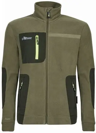 Produktfoto 1 von UPower VENUS Herren Fleece-Jacke, 100 % Polyester Grün Reißverschluss, Größe M