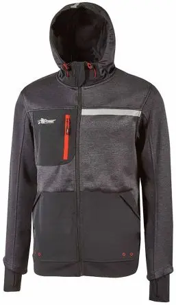 Produktfoto 1 von UPower Galaxy Unisex Sweatshirt, 100 % Polyester Grau Reißverschluss, Größe 2XL